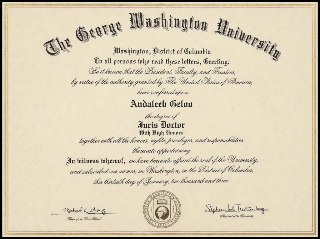 Andaleeb Geloo Juris Doctor With High Honors - George Washington University Law School 2003 - Fairfax criminal defense lawyer
