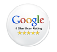 Google five star user rating badge for Andi Geloo