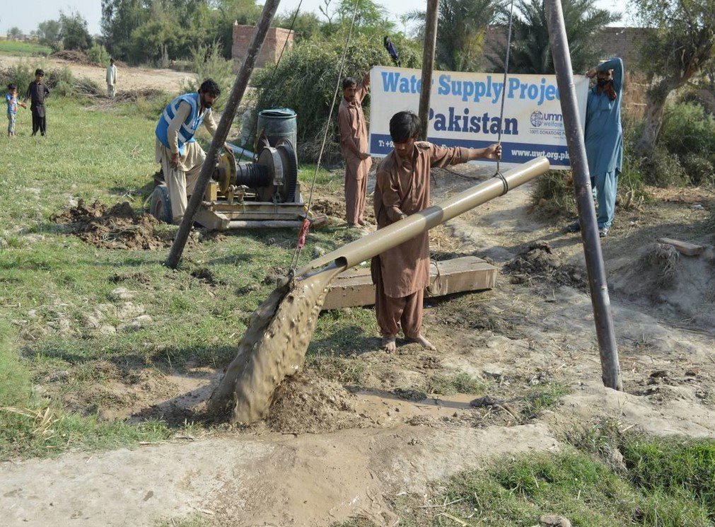 A Waterfalls well being drilled in Pakistan