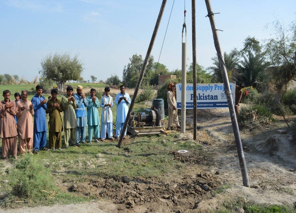 A hand pump at a Waterfalls well serving a rural community